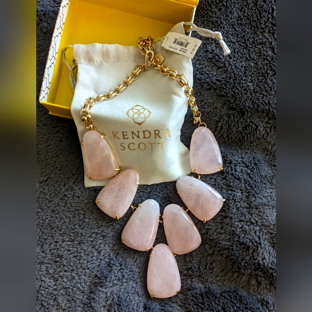 Kendra Scott Rose Quartz Harlow Necklace